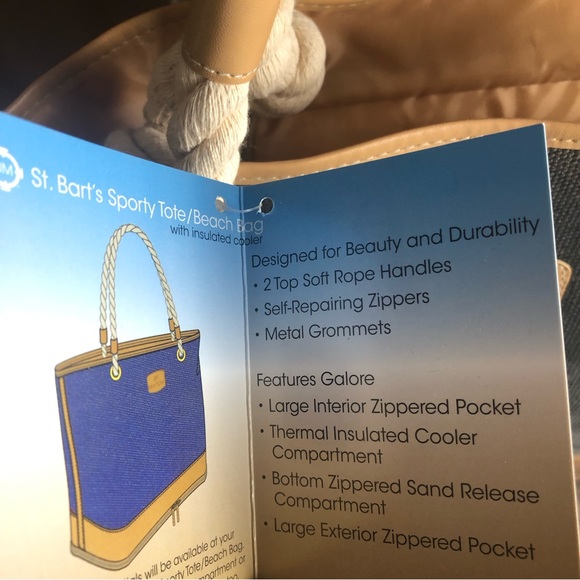 JM New York The Bart’s Sporty Tote Insulated Beach Bag - Picture 3 of 16